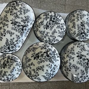 26pc Black dinner set